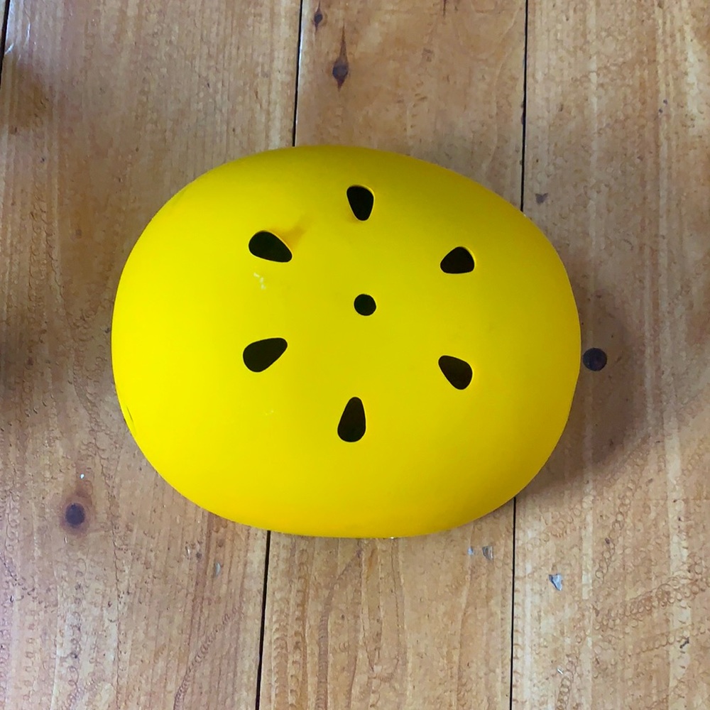 Yellow bike/skateboard helmet